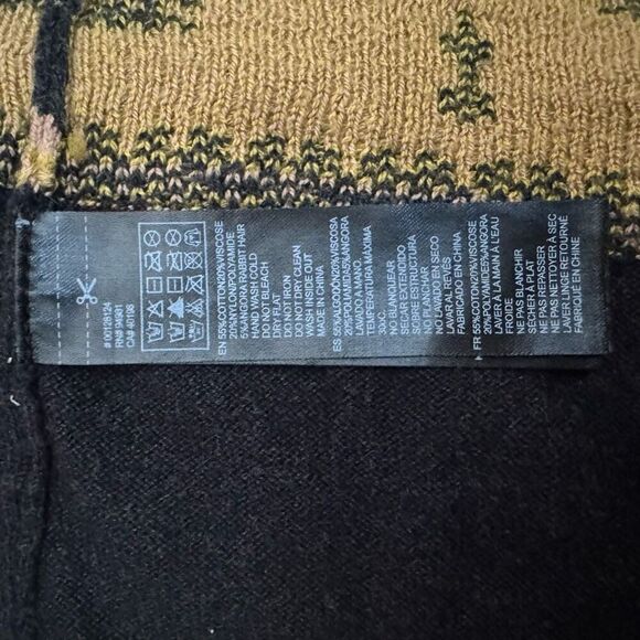 Forever 21 Open-front cardigan southwest pattern gold and dark gray - Picture 3 of 4